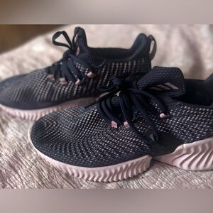 Adidas Black and Pink Athletic Shoes
